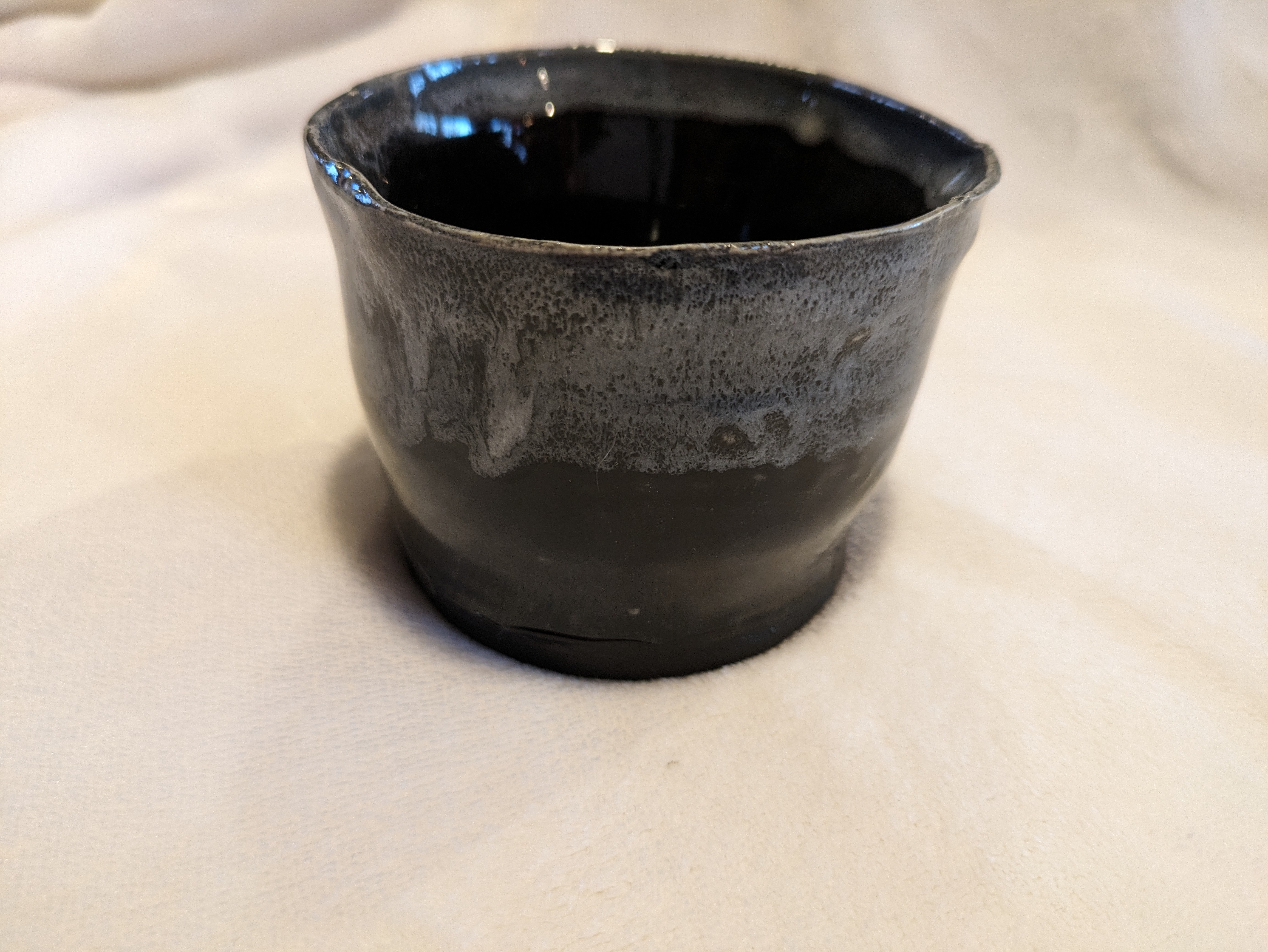 Black and white teacup