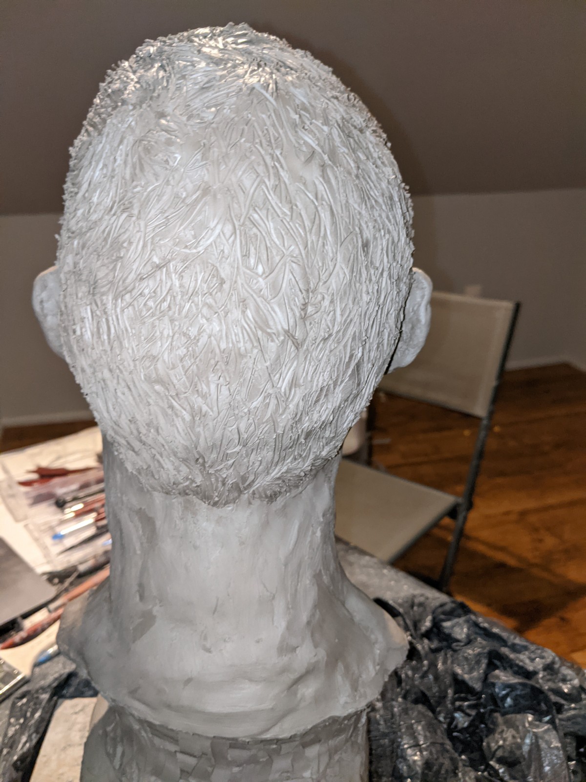 Roman style bust - back view