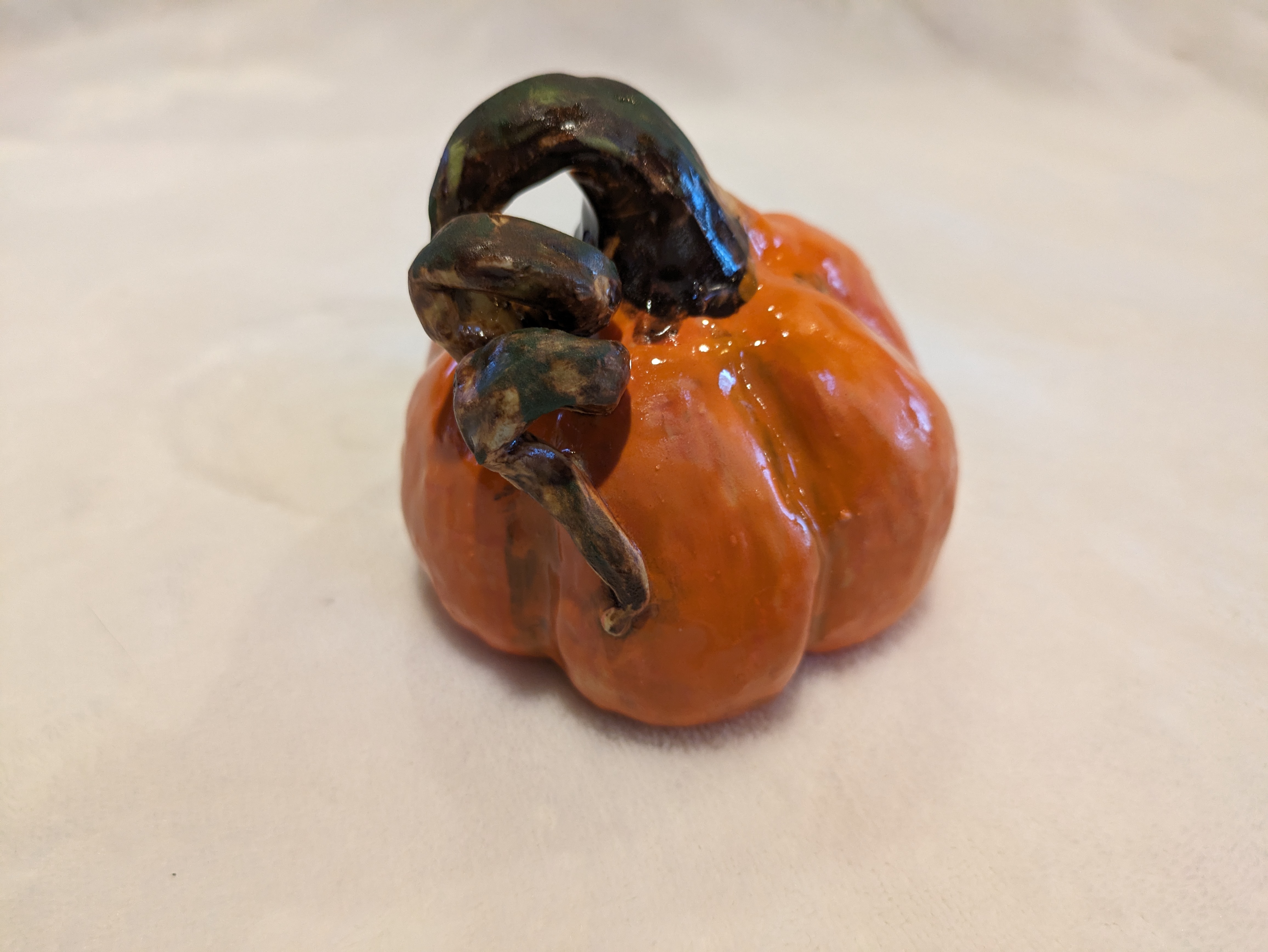 Ceramic pumpkin - front view