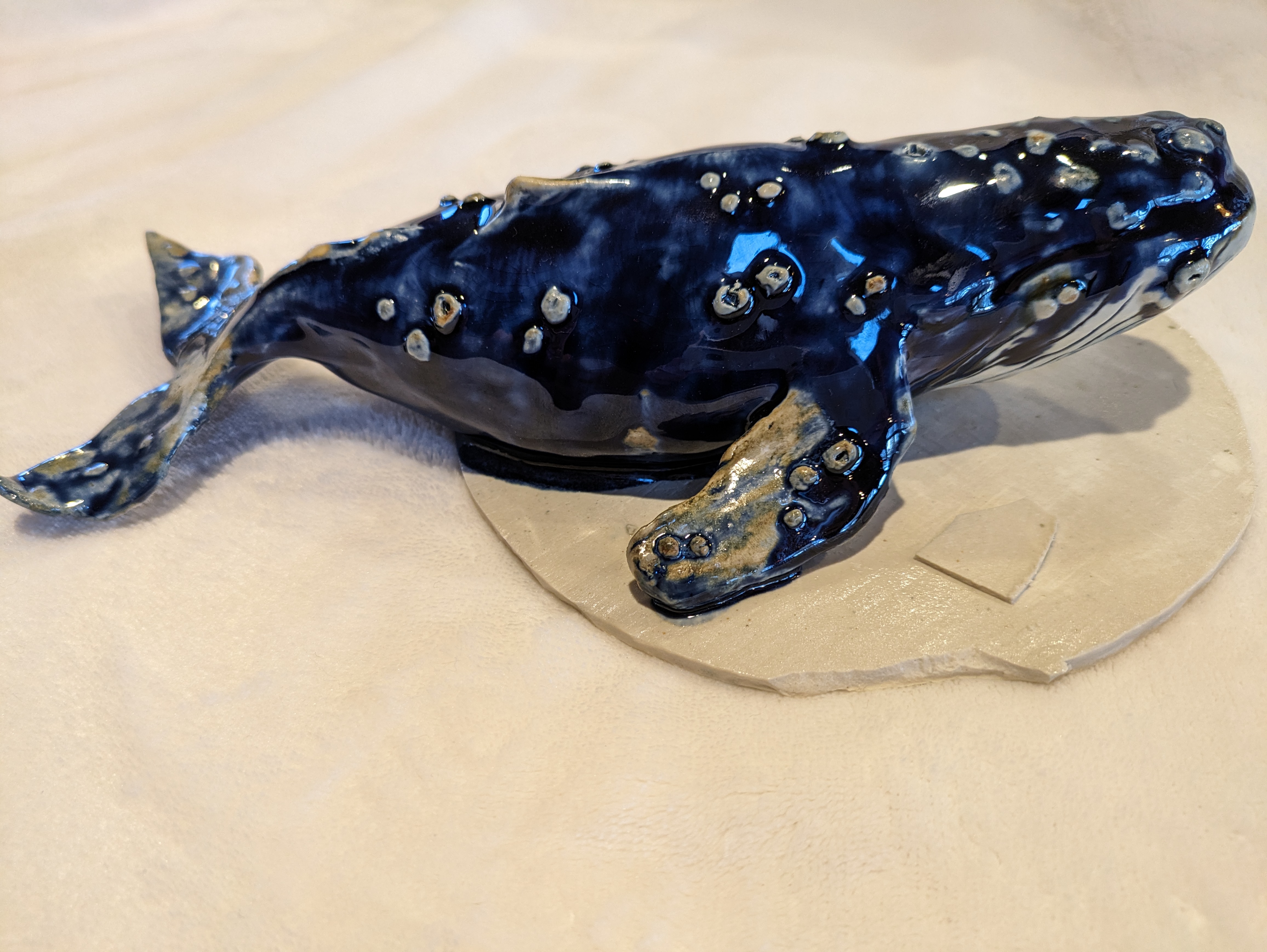 Ceramic whale - right view