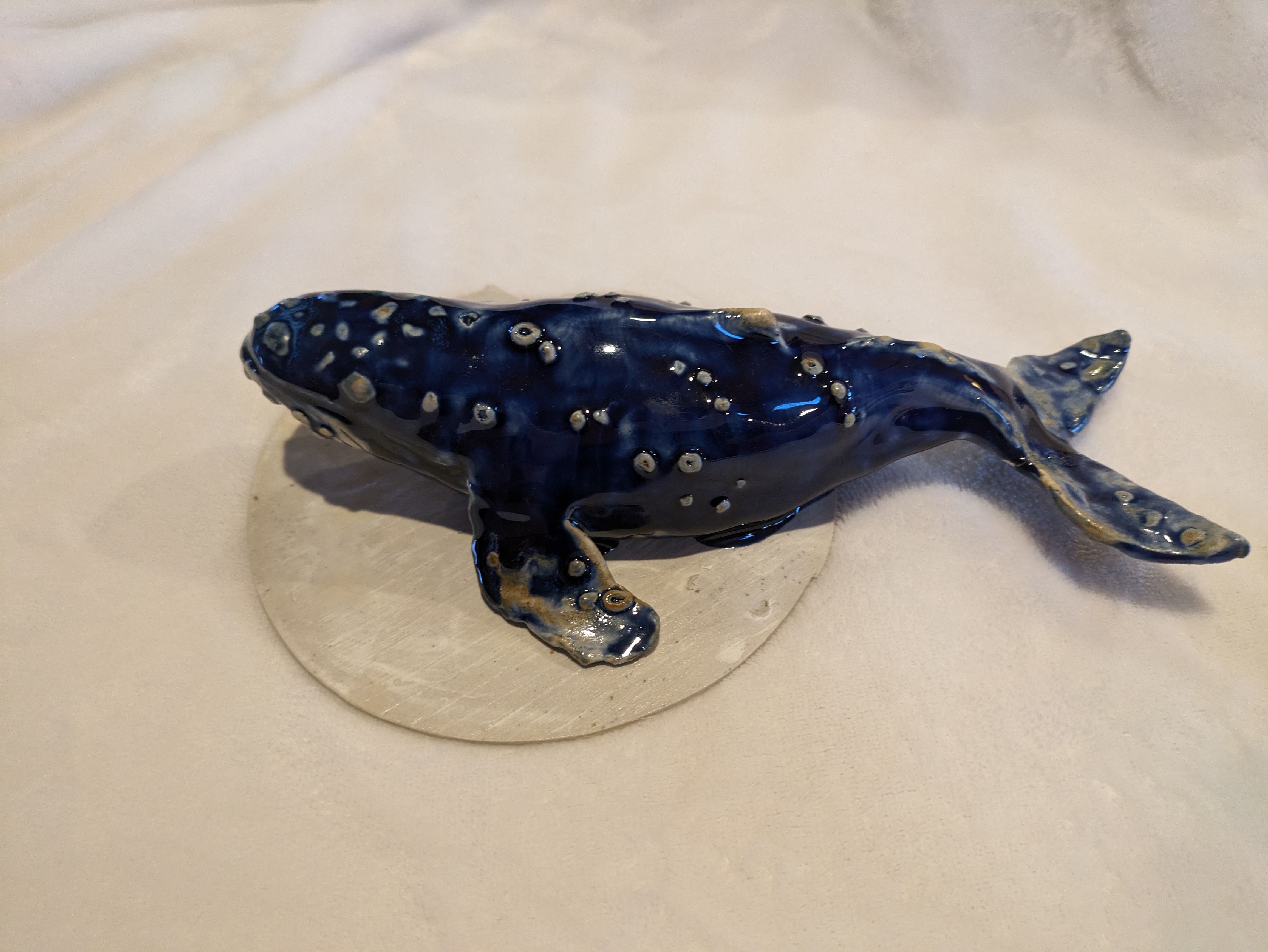 Ceramic whale - left view