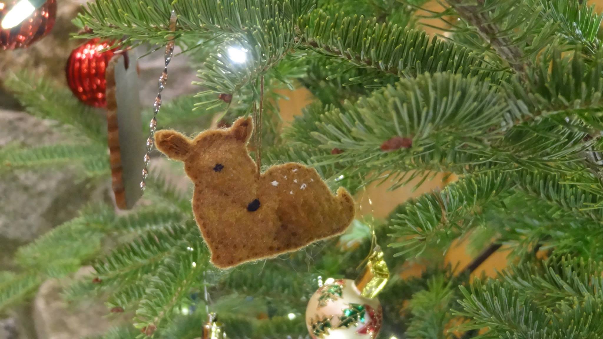 Felt deer ornament