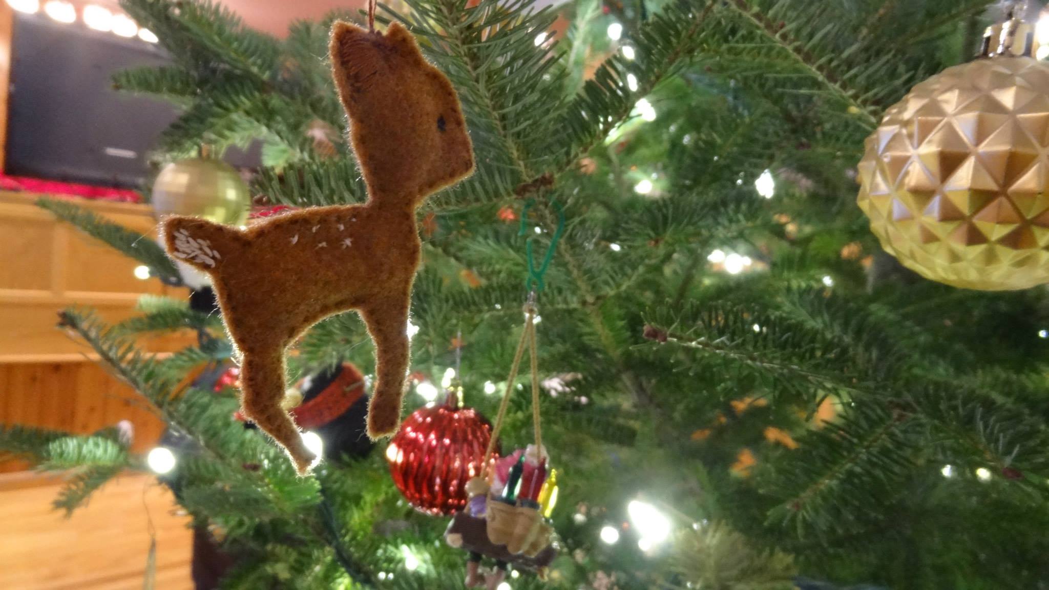 Felt fawn ornament