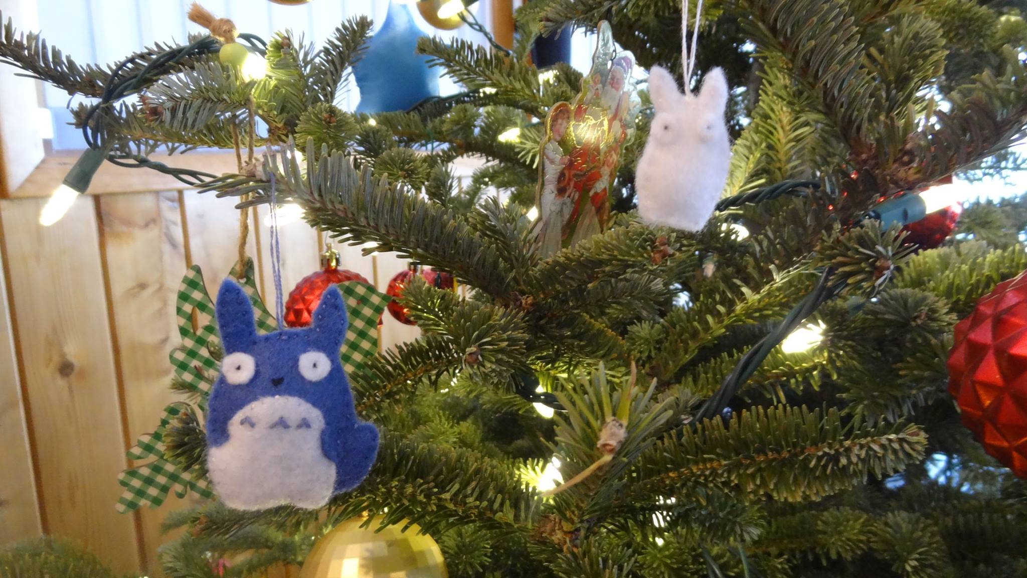 Felt totoro ornaments